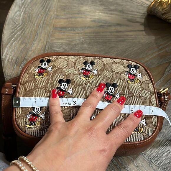 Coach Brown Crossbody Bag with Mickey Mouse Design - Picture 13 of 15